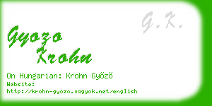 gyozo krohn business card